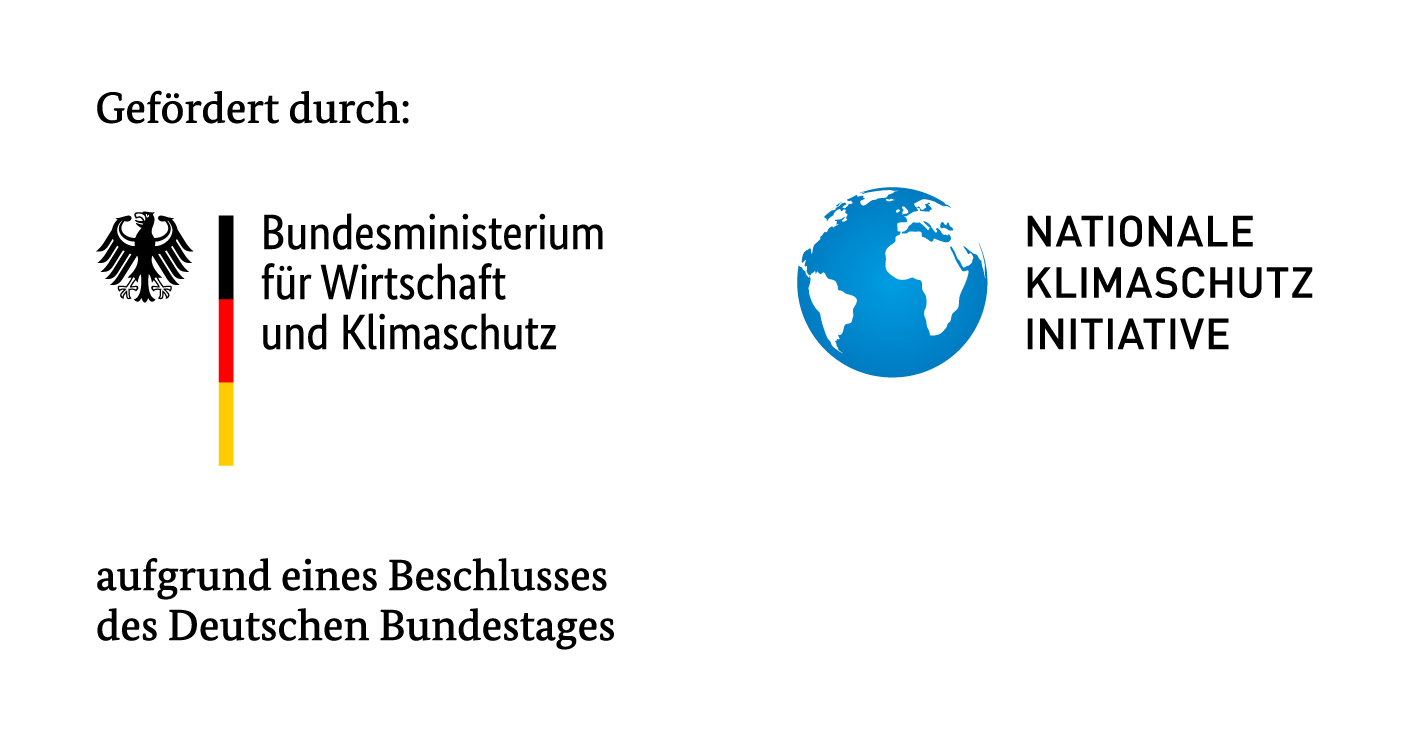 Gefördert durch: Bundesministerium für Wirtschaft und Klimaschutz aufgrund eines Beschlusses des Deutschen Bundestages; Nationale Klimaschutzinitiative